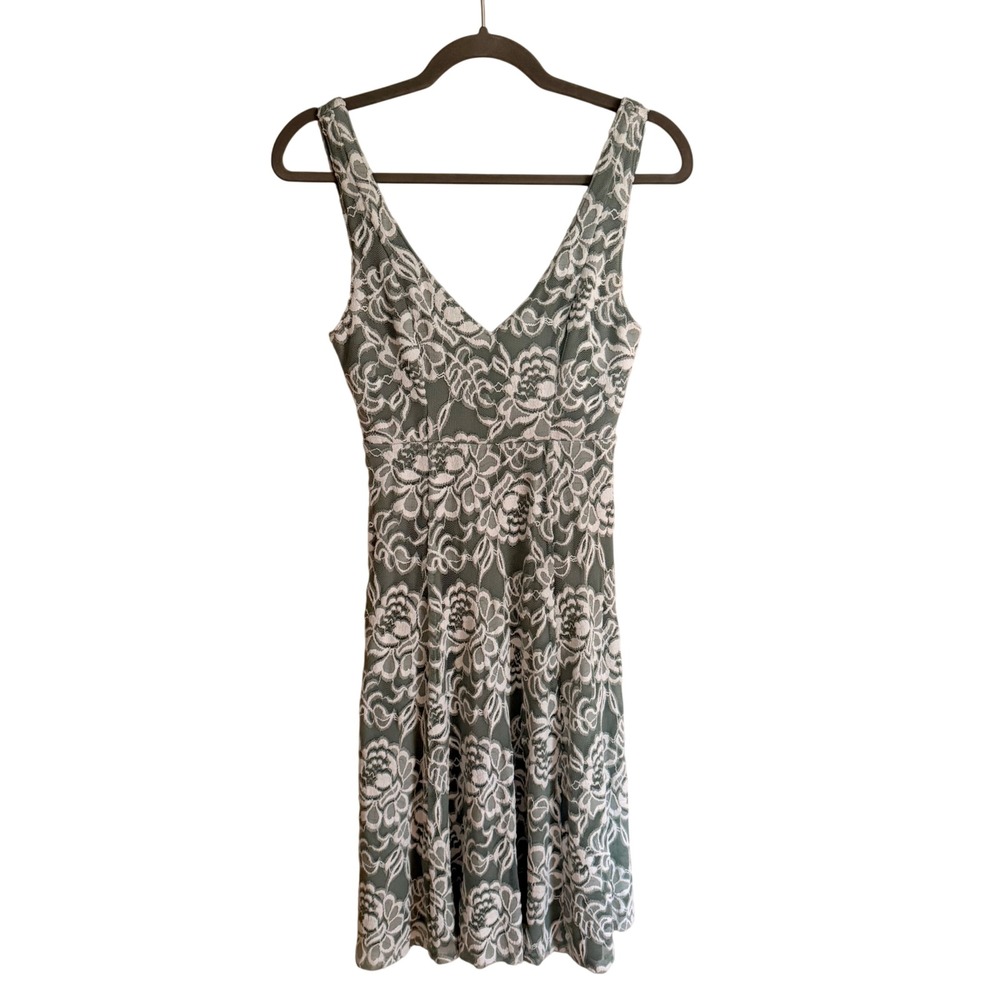 Show Me Your Mumu Sage Green White Floral Lace Mini Dress XS Cocktail Rush